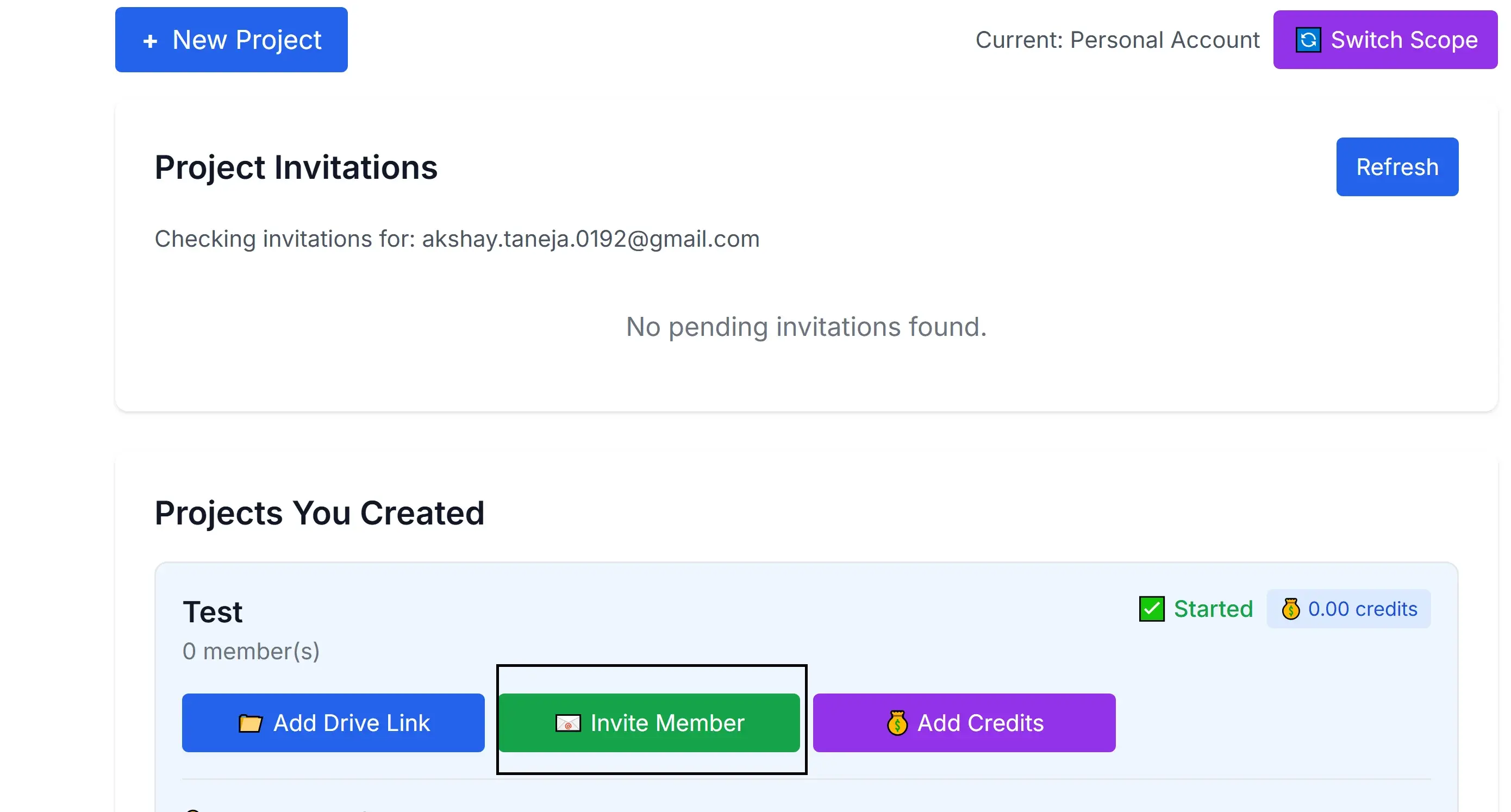 Step 7: Invite Team Members