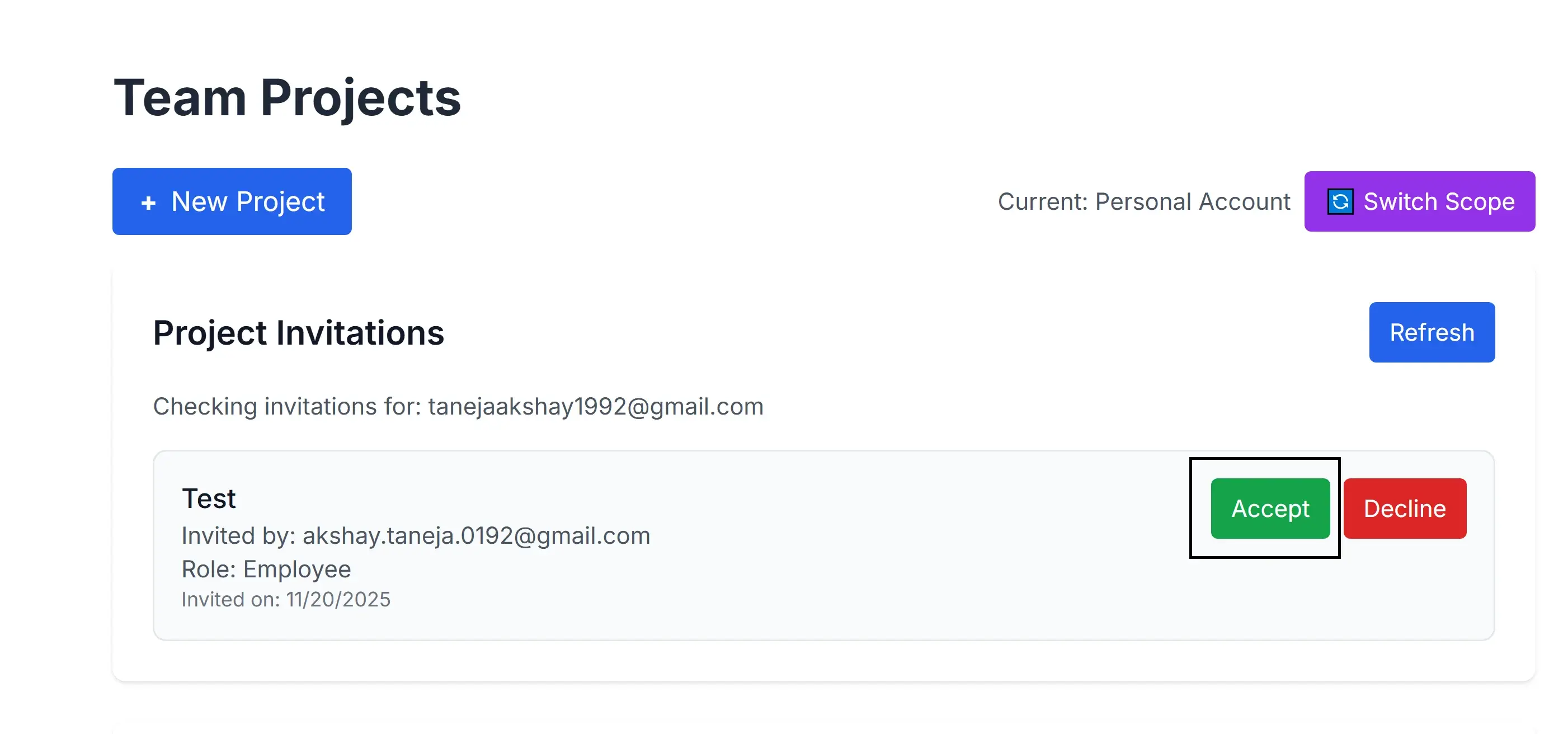 Step 9: Approve or Reject Invitation